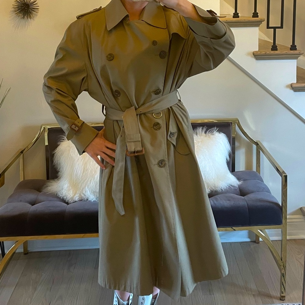 Vintage Gleneagles Tan Trench Coat with Custom Robert Vance Ltd. Wool Liner